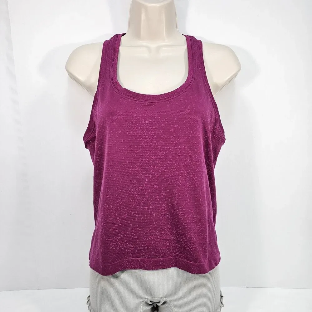 Lululemon Women Vivid Plum Purple Swiftly Tech Racerback Tank Race Length Top 8